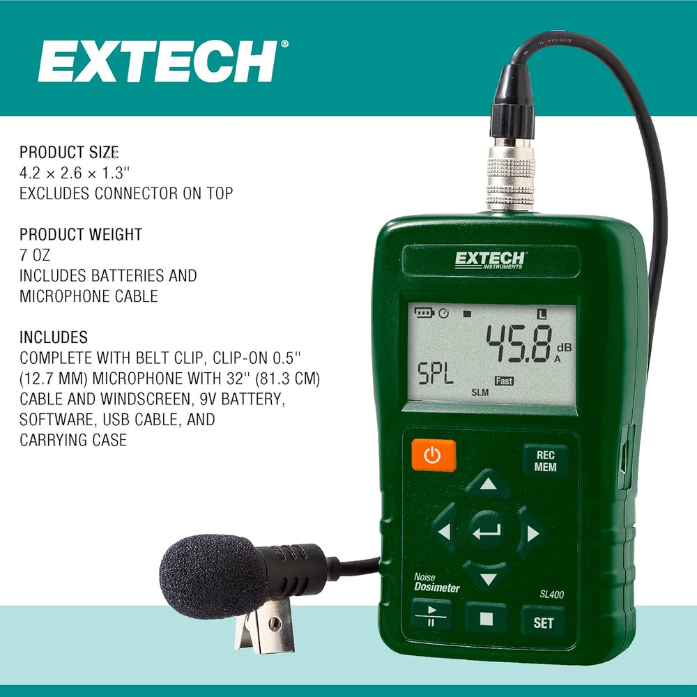 SL400 Personal Noise Dosimeter with USB Interface