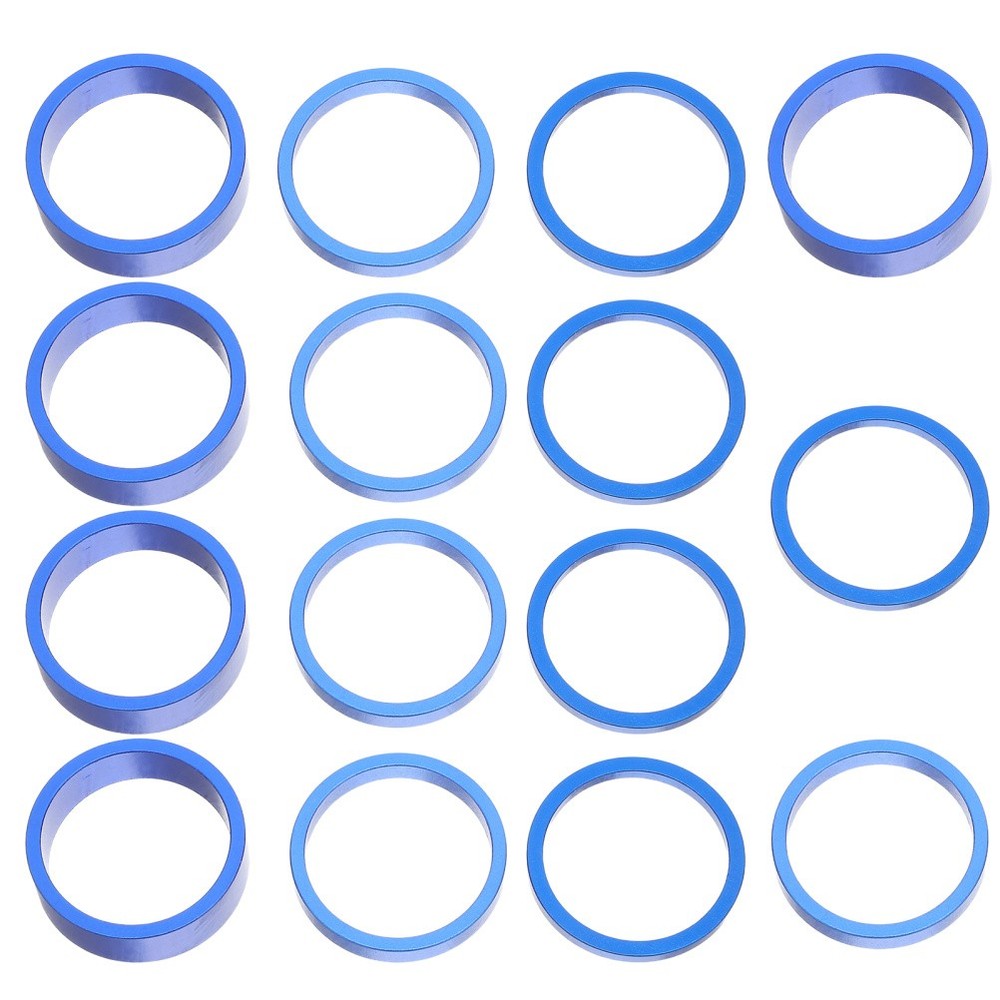 15 Pcs Bicycle Stem Spacers Headset Bike Front Fork Quick Release