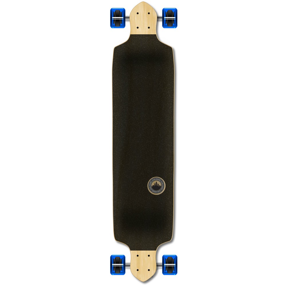 Yocaher Drop Down Longboard Complete - Checker Blue