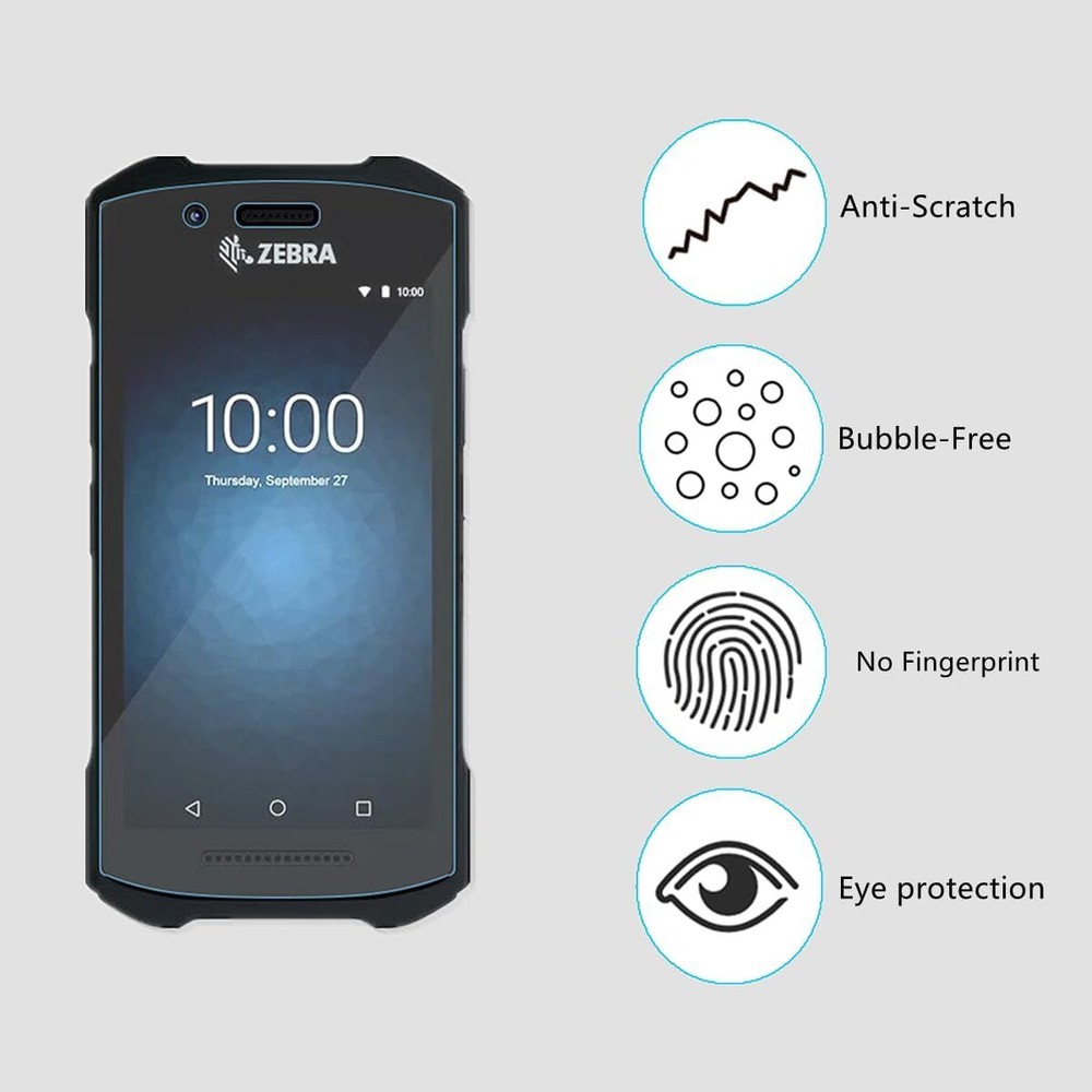 5Pack Clear Screen Protector Protective Film for Zebra TC21 TC26