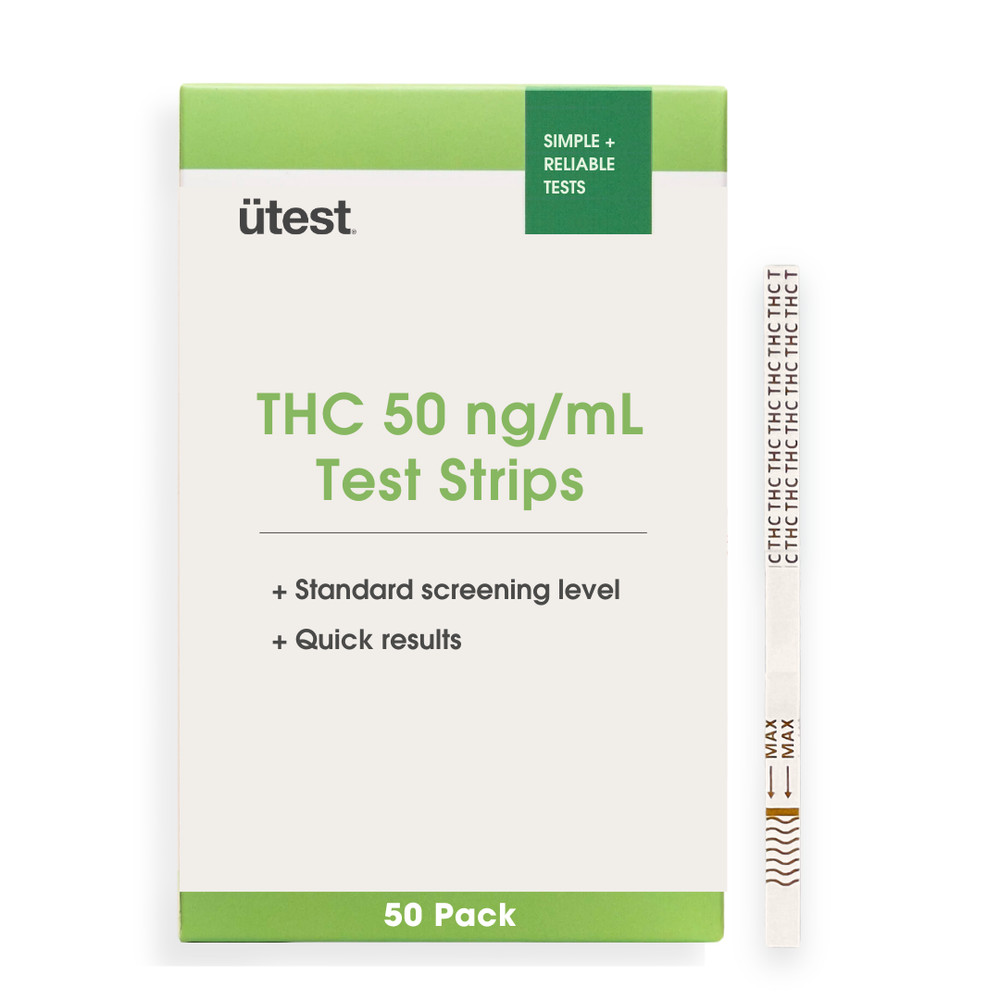 25 Pack - THC 50 ng/mL At-Home Drug Testing Strips - Marijuana Detection