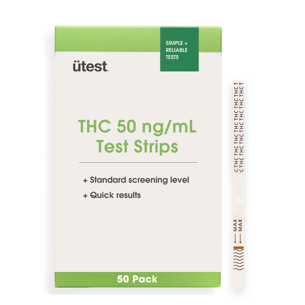 25 Pack - THC 50 ng/mL At-Home Drug Testing Strips - Marijuana Detection