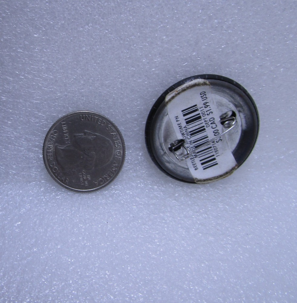 Beetlejuice It's Show Time Button Pin