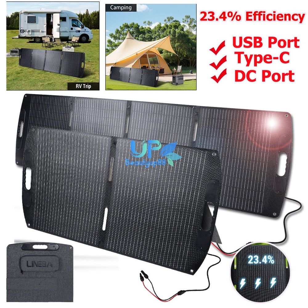200W 100W Foldable Solar Panel Kit Self-supporting IP68 Waterproof for Sunshed