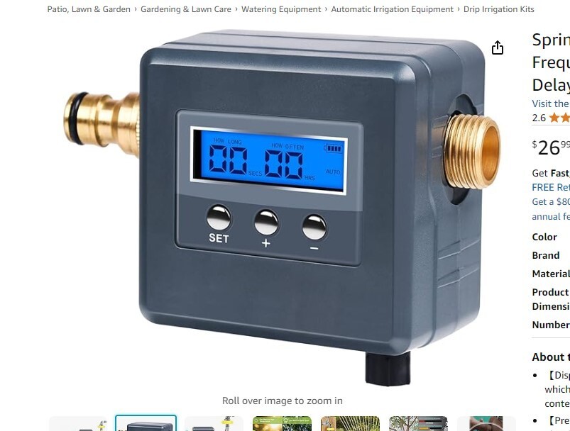 Sprinkler Timer Hose Timer with Timing and Frequency Irrigation for Garden...