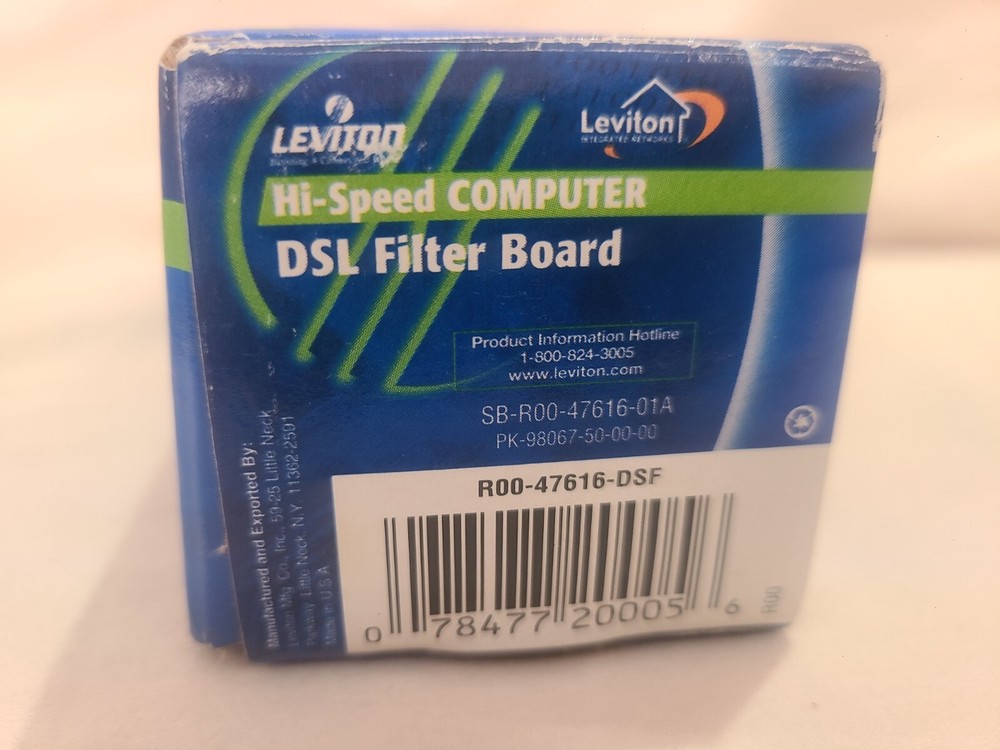 Leviton DSL Filter Module Bo D Hi-Speed Computer With Bracket 47616-DSF NEW