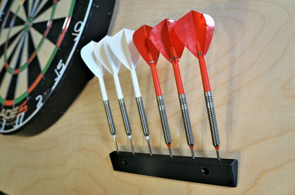 Dart Holder | Wall Mounted | Steel and Soft tip darts | Black