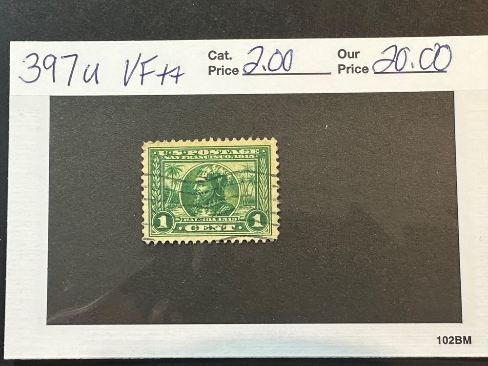 Scott #  397 VF+ NICE!!  2024 Scott Catalogue Value $ 2.00