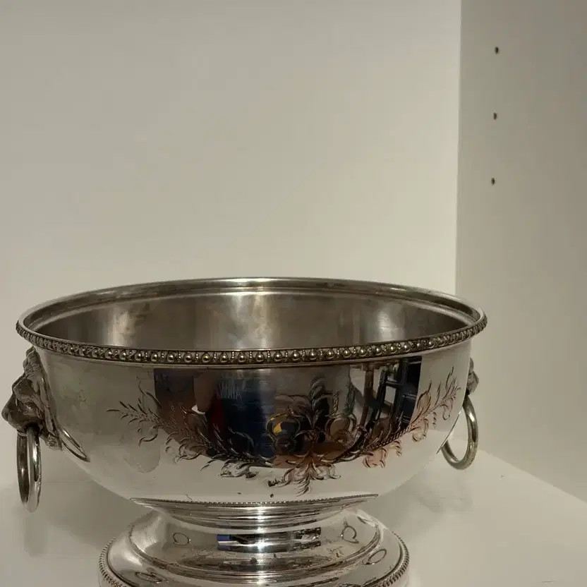 Vintage Silver Lion Head Bowl (England)