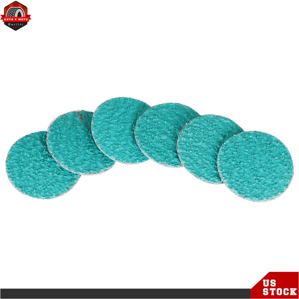 25 Pack 2" 36 Grit Zirconia + Grind Aid Quick Change Sanding Discs Type New
