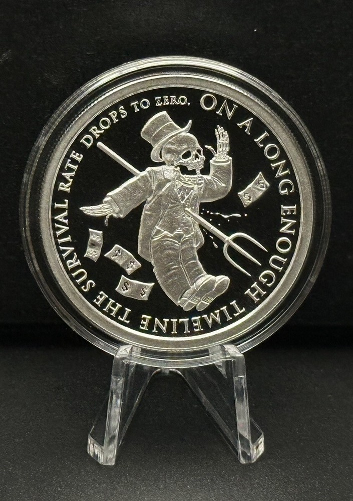 1 oz Silver Proof Zero Hedge Silver Shield .999 Pure COA BOX 2023 Limited