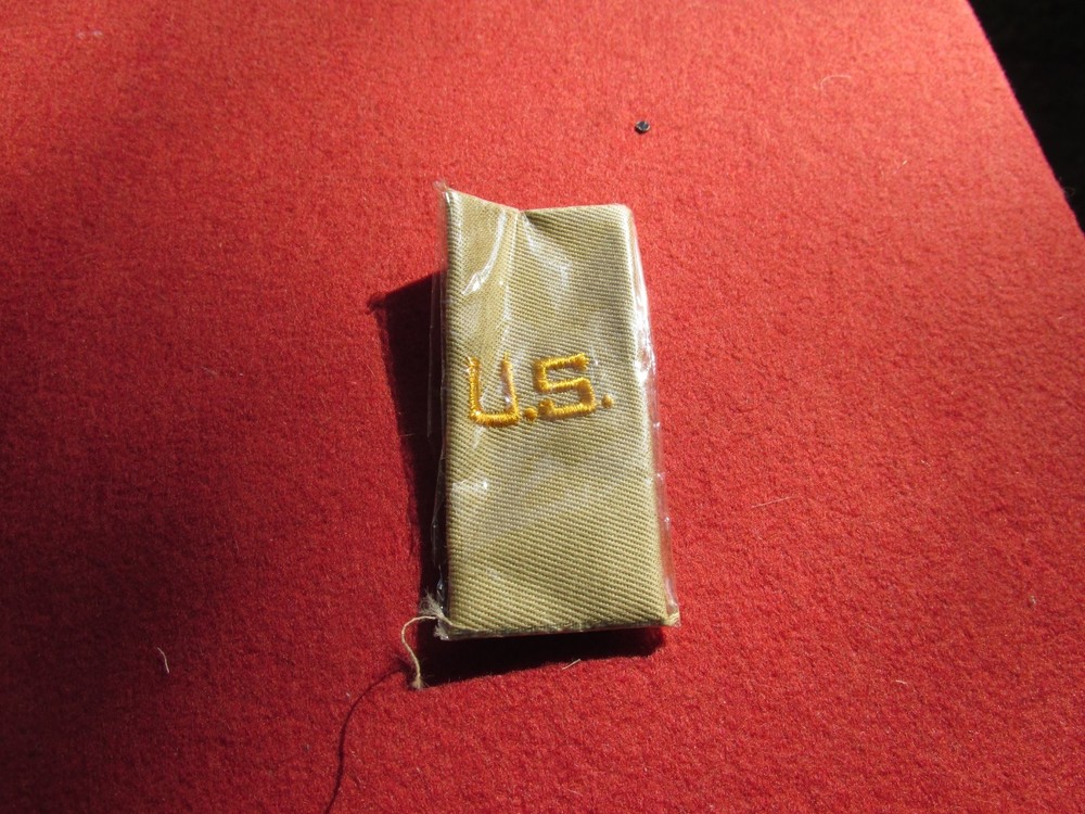 WW 2  US embroidered  Collar insignia patch Summer Uniform pair