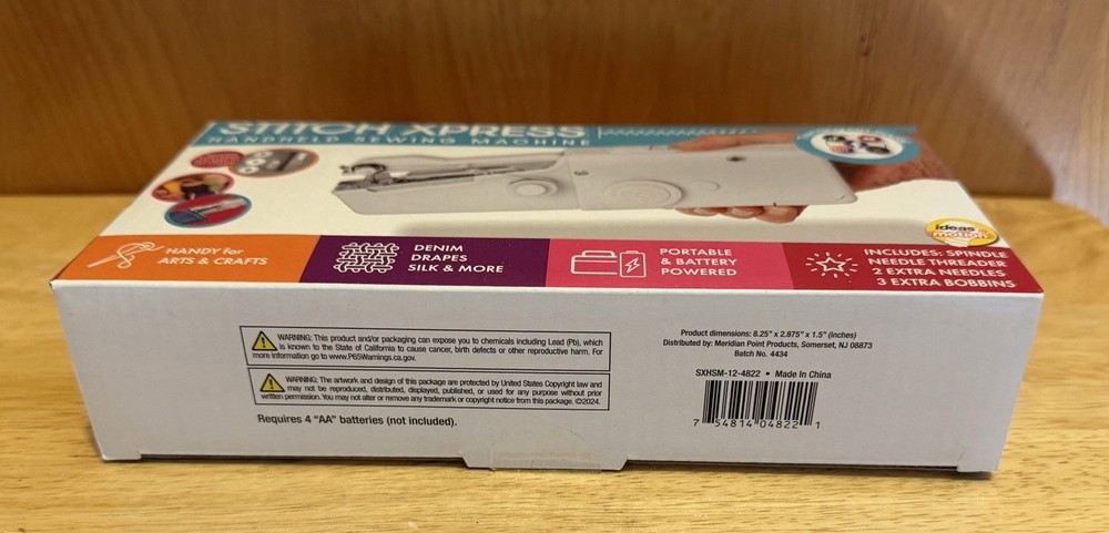 Ideas in Motion Stitch Xpress Handheld Sewing Machine NIB