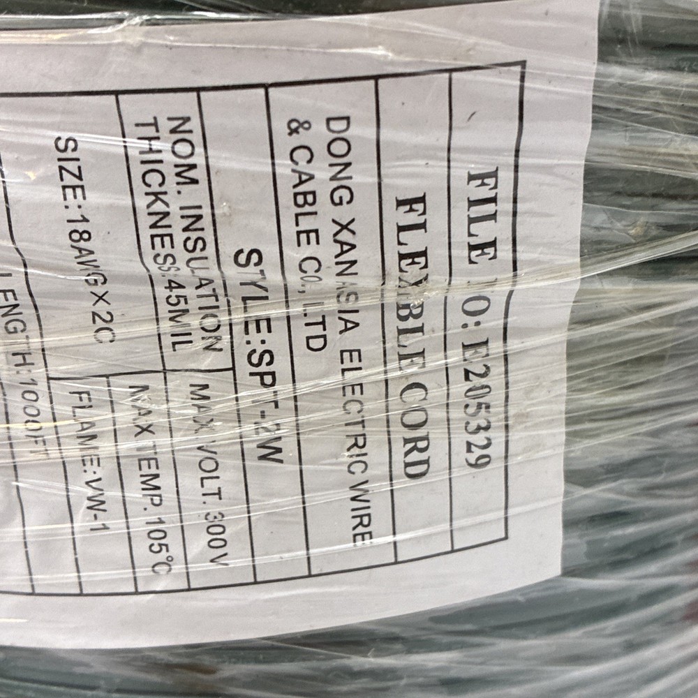 18 AWG 2/C 1000ft