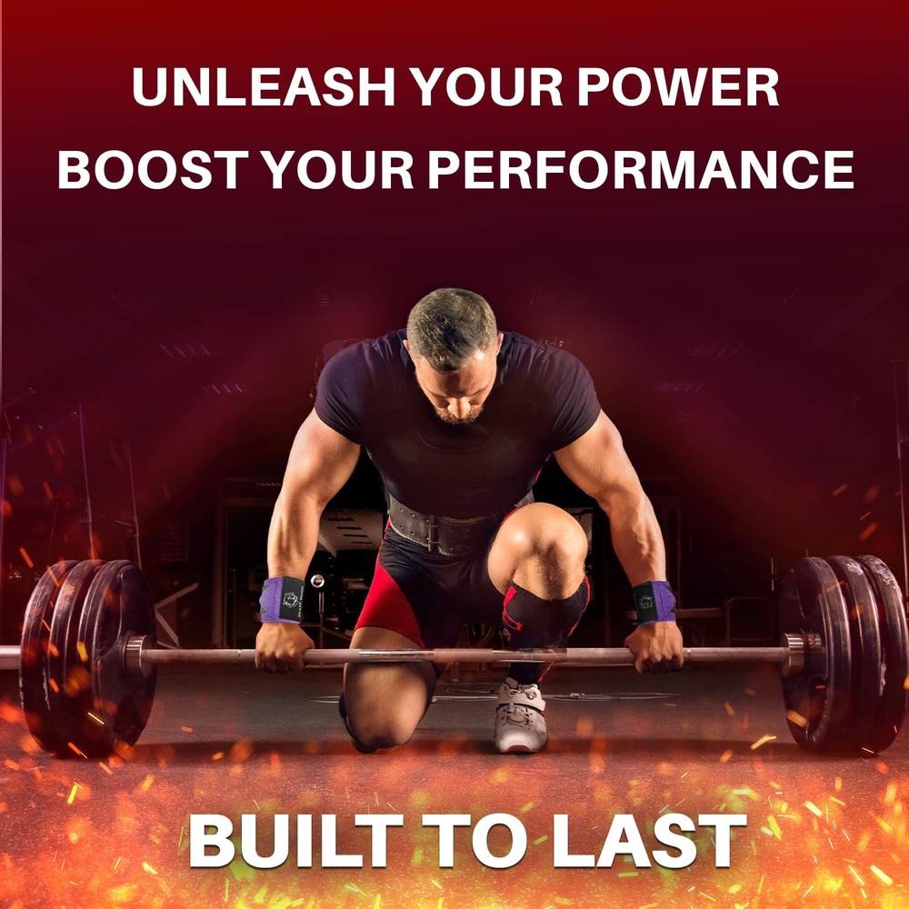 HeavyDuty Weightlifting Wrist Wraps with Thumb Loop 18 Inch Support