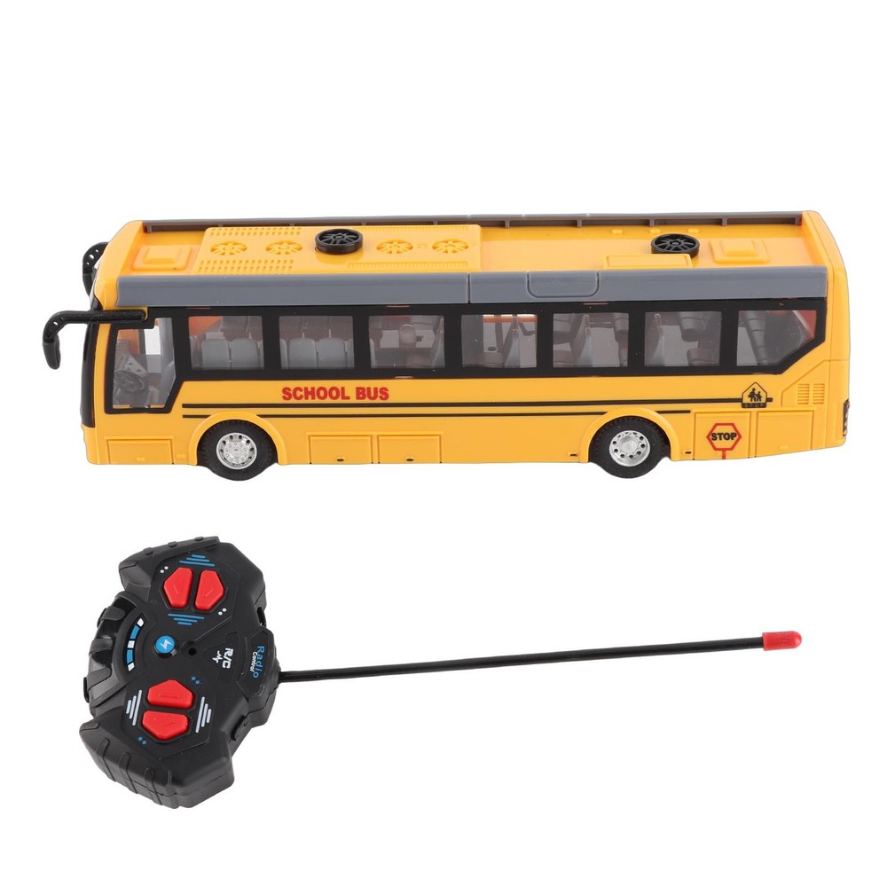 Yellow Remote Control Bus High Simulation All Directions Driving Recharge WT