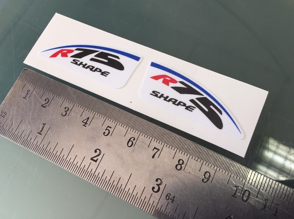 R75 SHAPE VISOR Stickers / Decals For ARAI Helmets (PAIR)