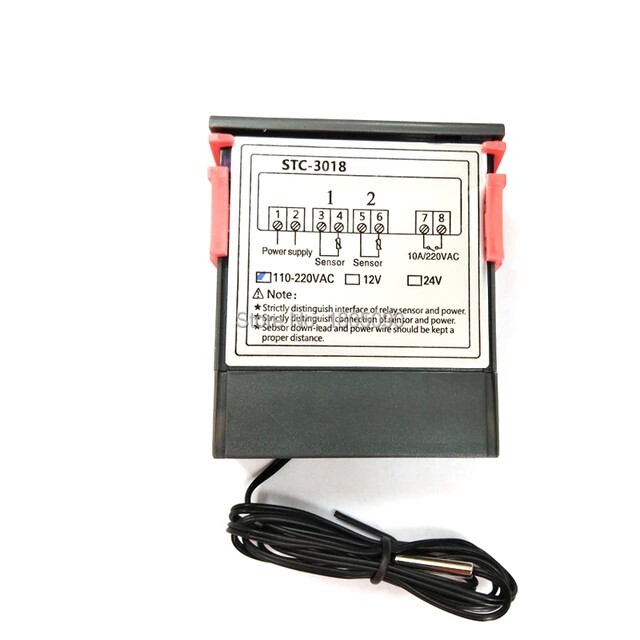 STC-3018 Digital Temperature Controller Sensor Thermostat with NTC Cable Length
