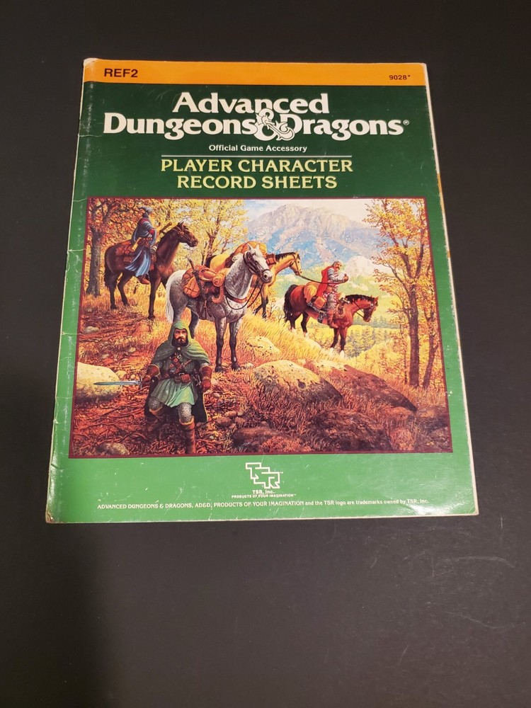 Dungeons & Dragons: Player Character Record Sheets 1986 ☆ D&D ☆ Authentic ☆