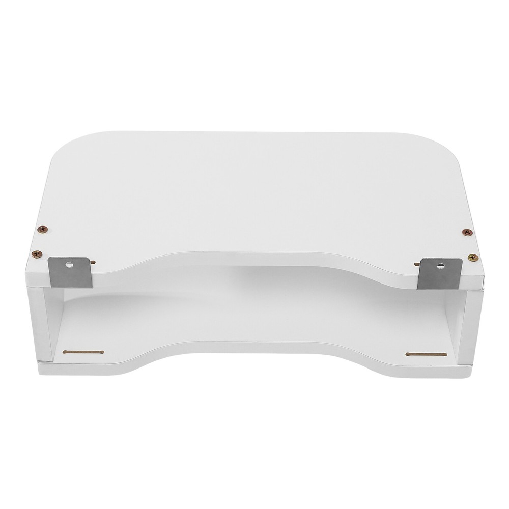 2-Tiers TV Component Holder Wall Mount/Tabletop Floating Shelf Set-top Box Shelf