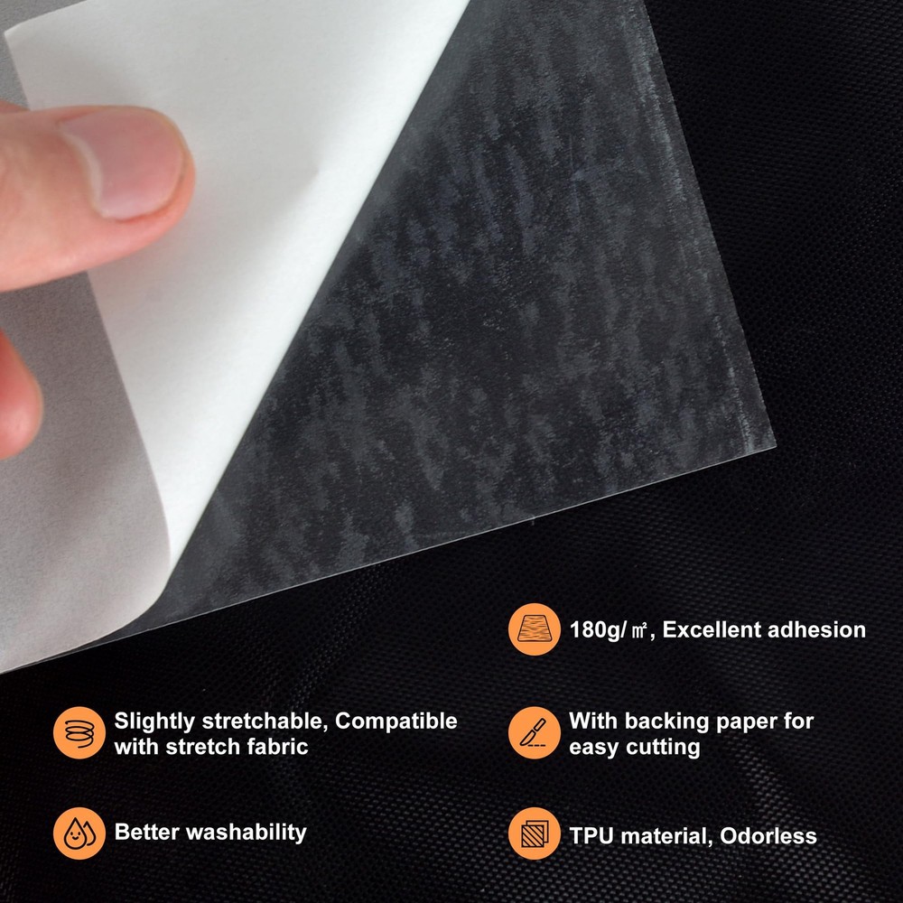 20 PCS A4 Size Double Sided Iron On Adhesive Sheets for Fabric Applique