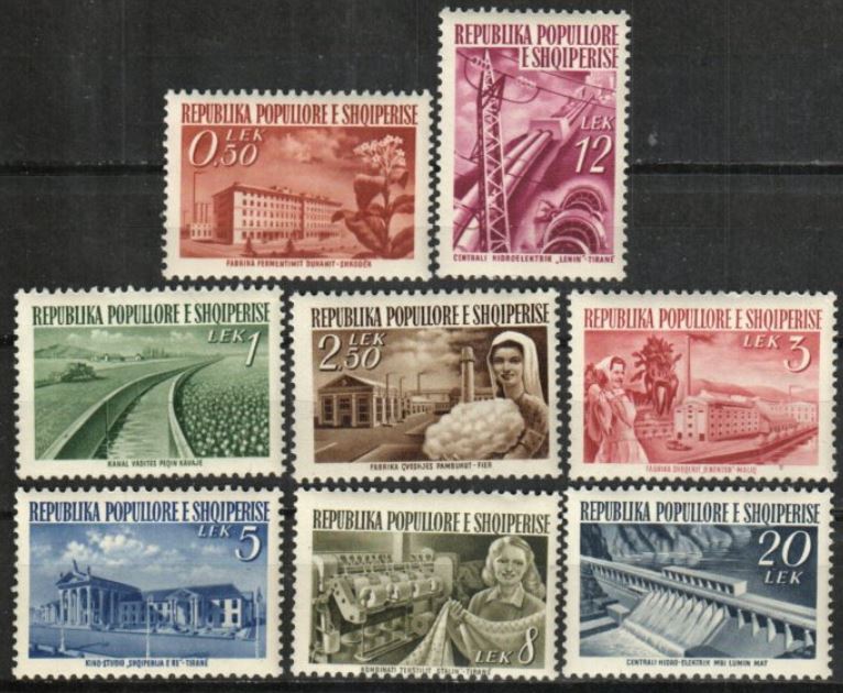 Albania Stamp 491-498  - Industry