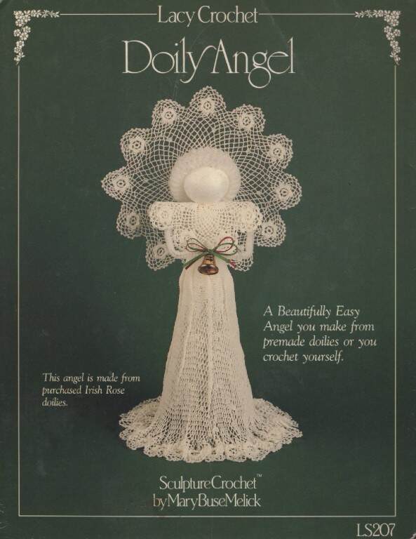 OOP!!! LACY CROCHET DOILY ANGEL 2 DESIGNS