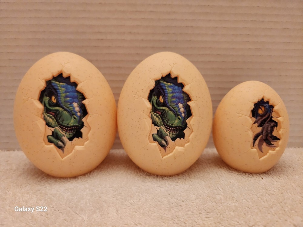 3 NERF Plastic Dinosaur Egg Targets