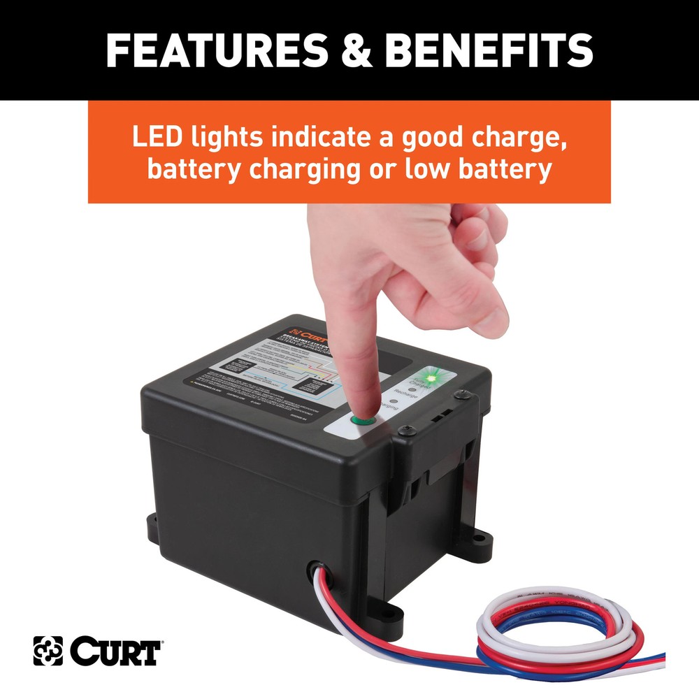 CURT Breakaway System With Side-Load Battery Push-To-Test - 52042