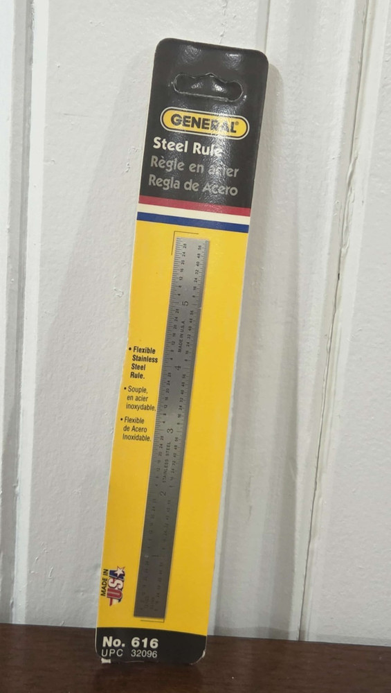 GENERAL TOOLS 6 INCH STAINLESS STEEL RULE #616