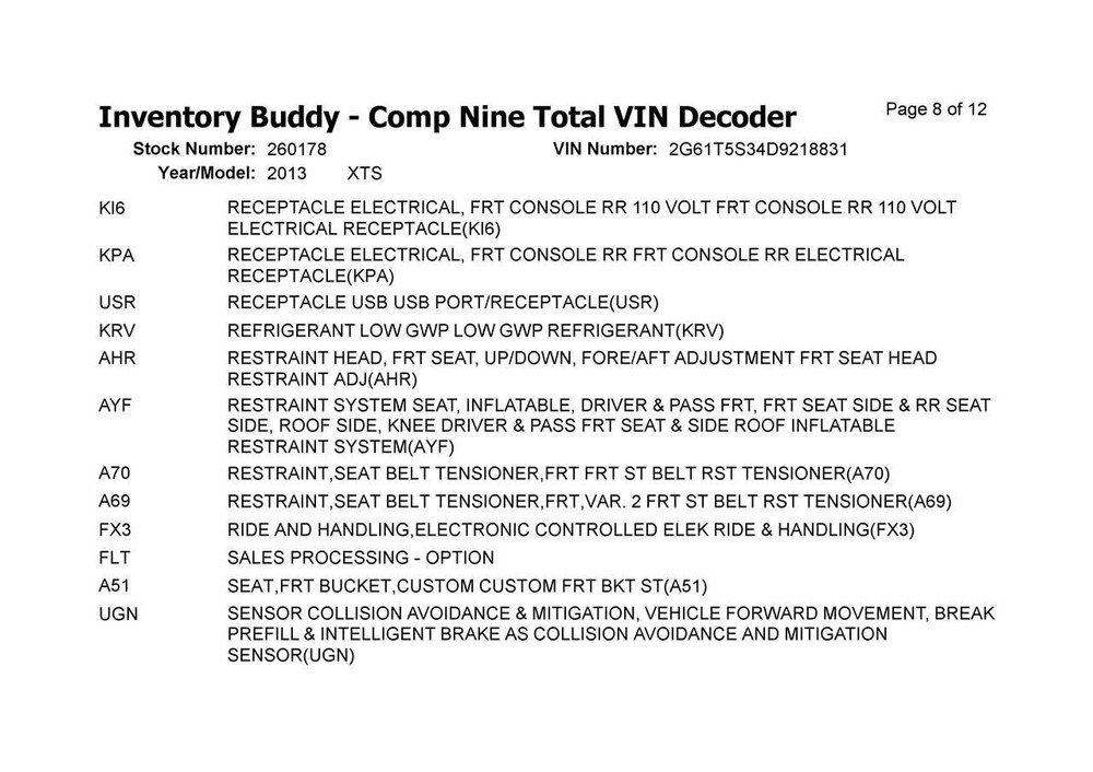 Fuse Box Engine Fits 13 XTS 967424