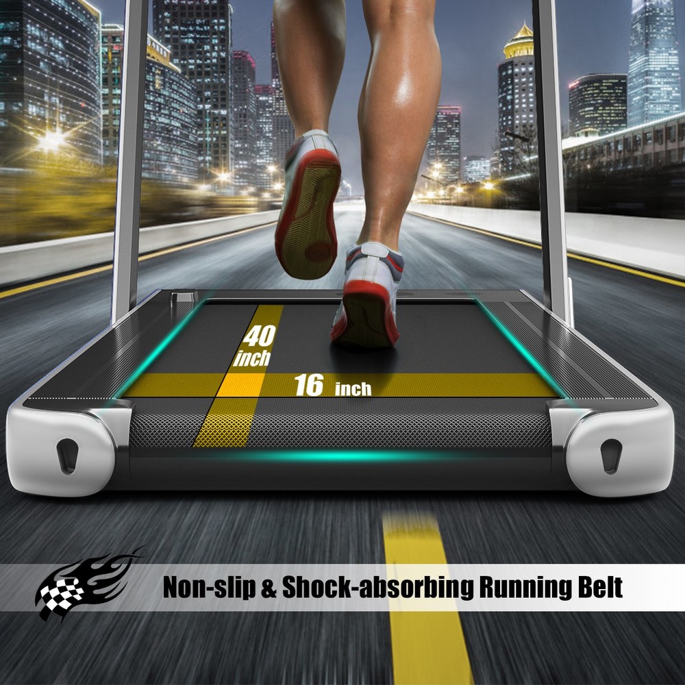 2.25HP 2 in 1 Dual Display Folding Treadmill Jogging Machine W/APP Control