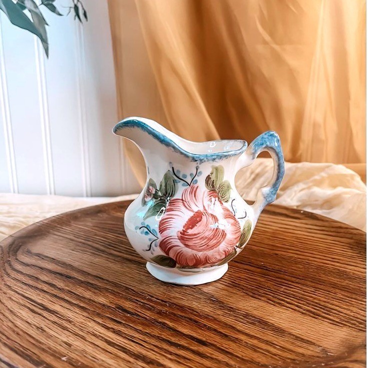 floral mini hand painted pitcher