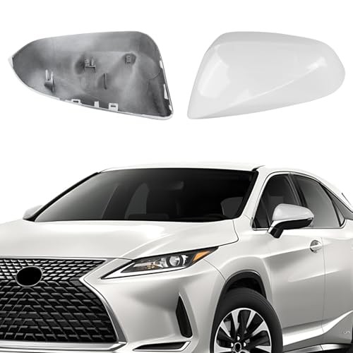 Direct Replacement Side Mirror Covers Caps for 2015-2021 Left Side Pearl White