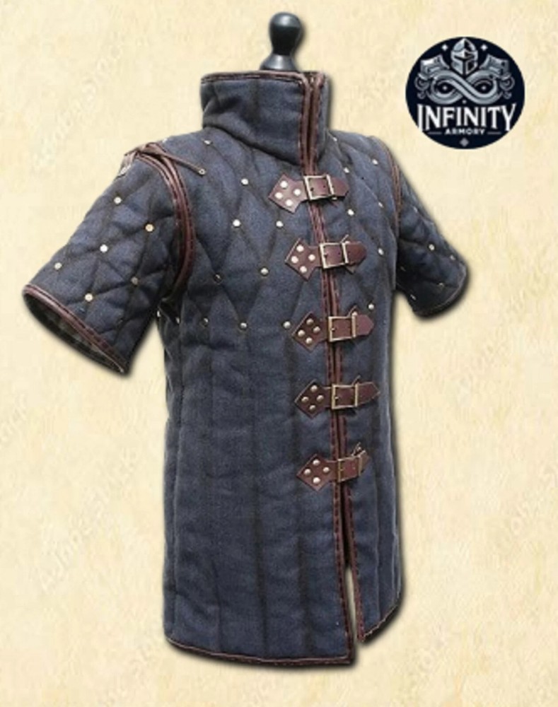 Handmade Medieval Gambeson - Authentic Padded Armor for Historical Reenactments