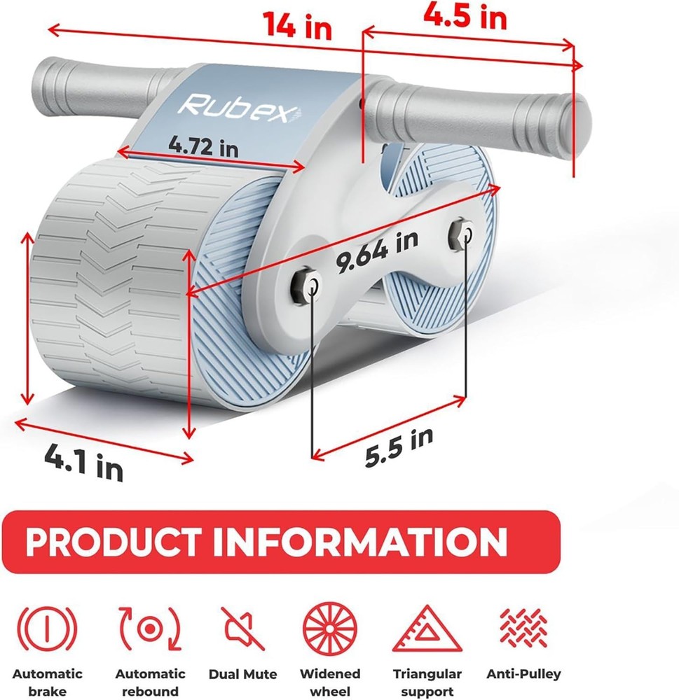 Rebound Ab Roller Wheel for Core Strength - Compact Home Gym Equipment