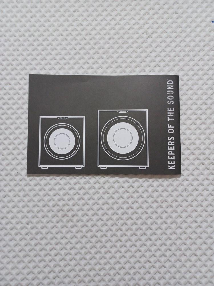 KLIPSCH REFERENCE SUBWOOFERS USER MANUAL