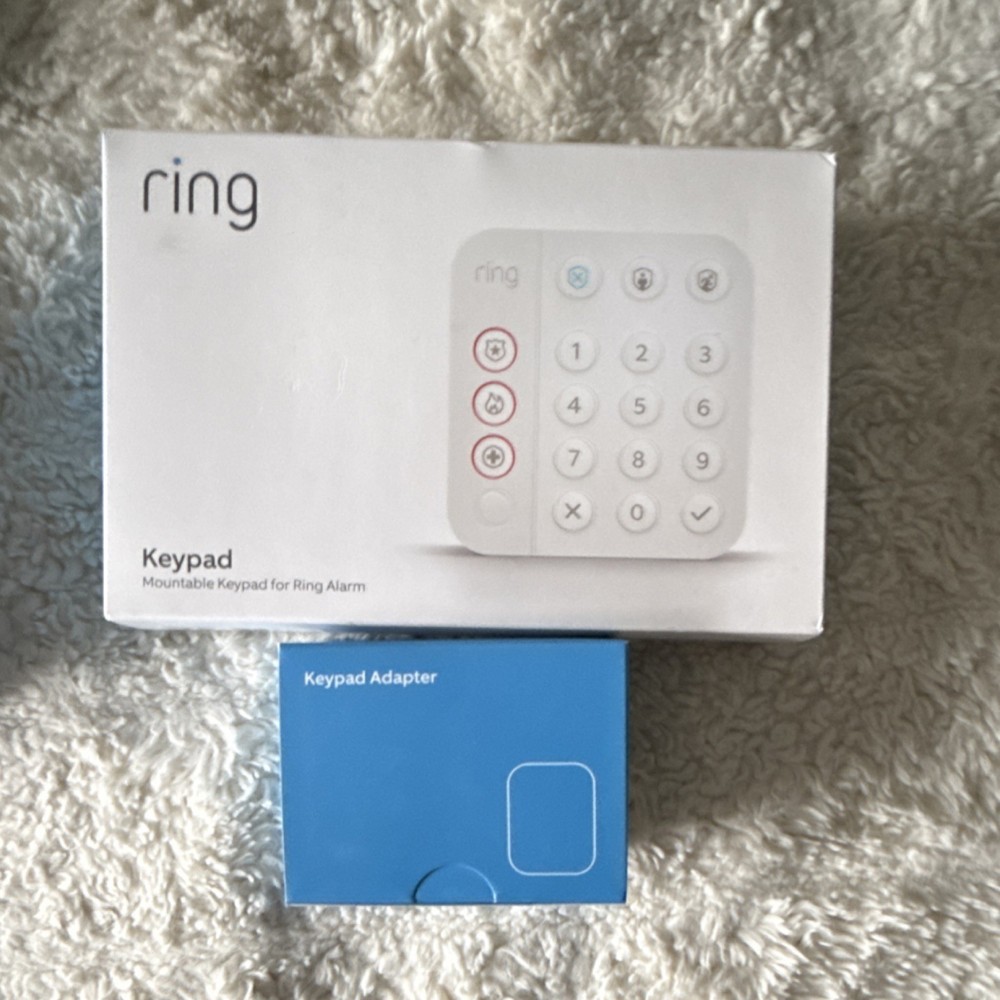 Ring Alarm Keypad Z-Wave Wireless White Mountable Battery-Powered