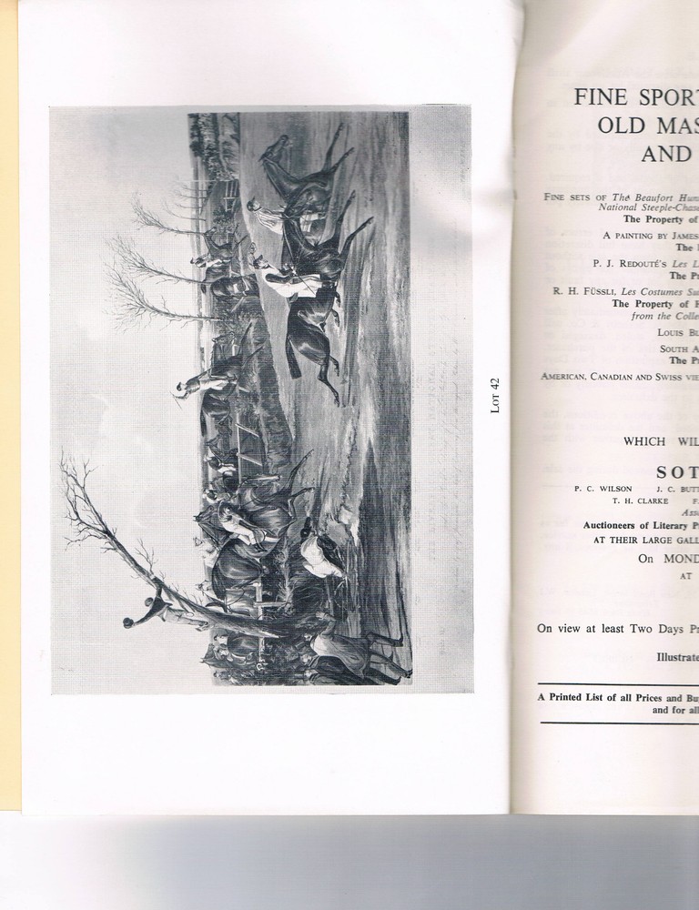 Sotheby's - Fine Sporting Prints, Views, Old Master Engravings & Etchings 1959