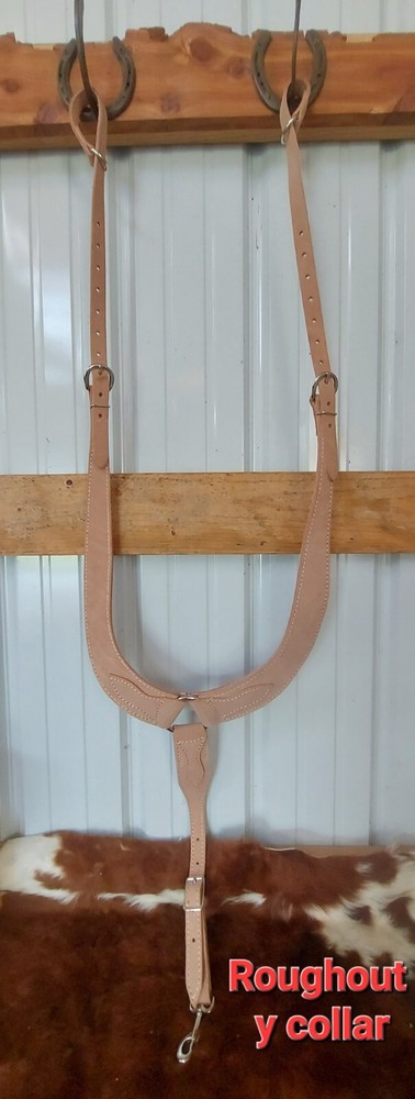 NEW horse tack Y cut pulling breast collar roughout saddle collar