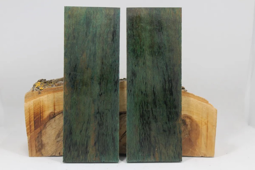 STABILIZED DYED MAPLE CUSTOM KNIFE HANDLE MATERIAL BLANK SCALES (5793)