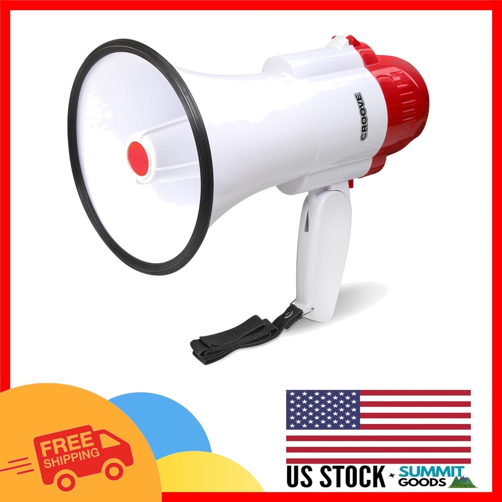 Portable Mini Bullhorn with 800 Yard Range, Siren & Volume Control - Ideal Gift