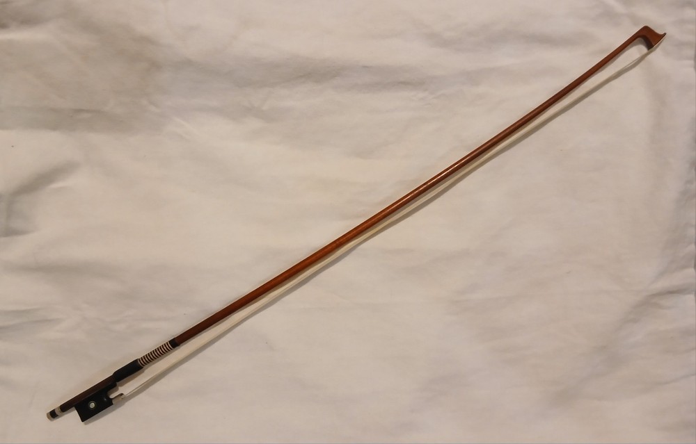 German 4/4 Violin Bow Labeled "Josef Schuster", Pernambuco Wood