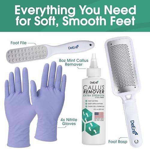 Callus Maintenance Pack, Bundle Includes Mint Scented 8 Ounce Kit Cool Mint