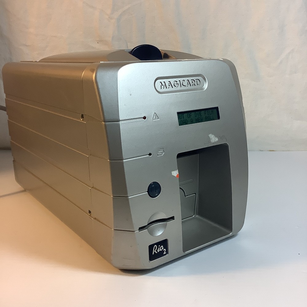 Magicard Rio 2E Std Single-Sided ID Card Printer USB LAN Serial No Feeder&Hopper
