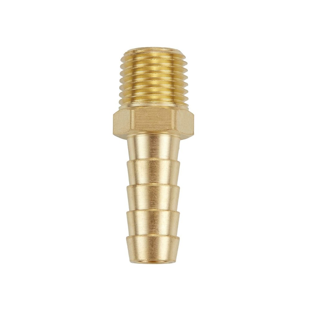 Litorange 4 PCS Solid Brass Pipe Fitting and 4PCS 3/8" NPT x 1/2" Barb,
