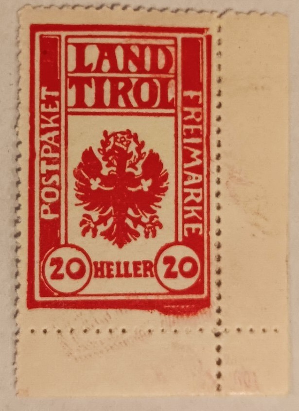 1919 Austria Land Tirol 20 Heller stamp hinged