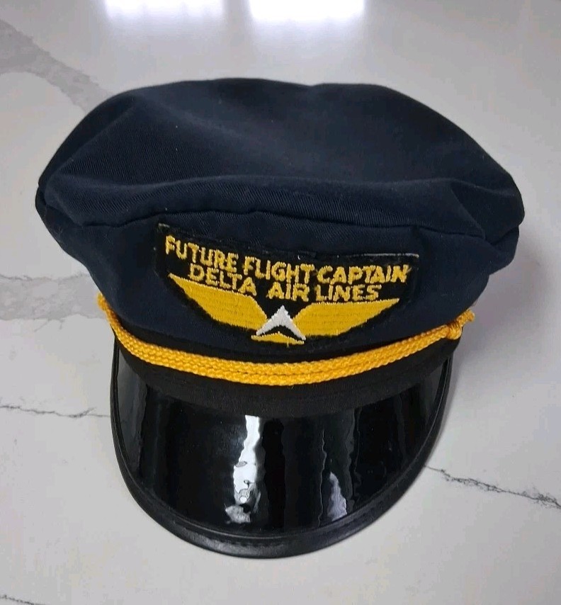 Vintage Delta Airlines Future Flight  Captain Hat  A14