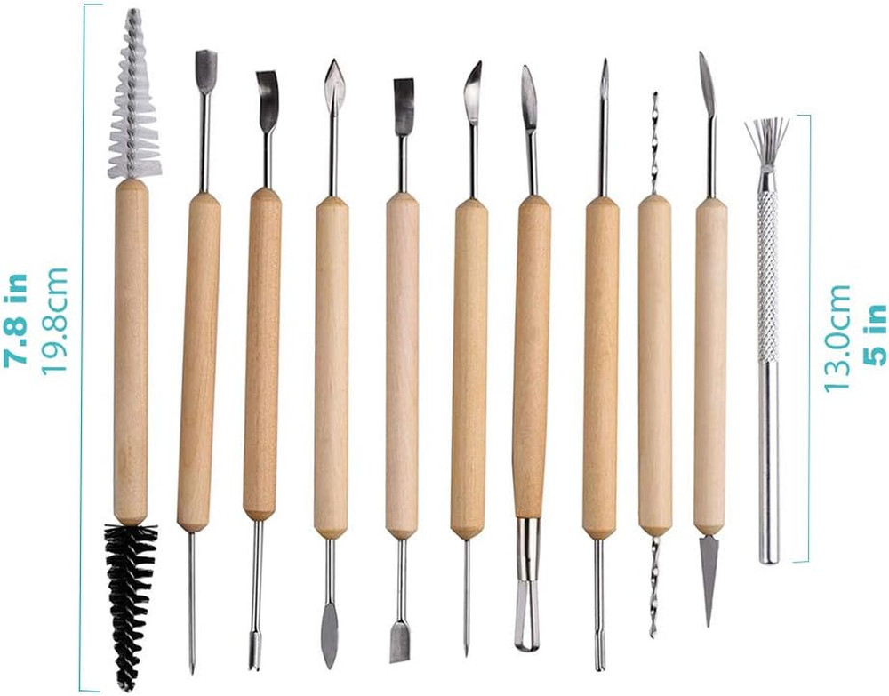 Clay Sculpting Tools Set 19pcs Pottery Carving Modeling Kit Professional