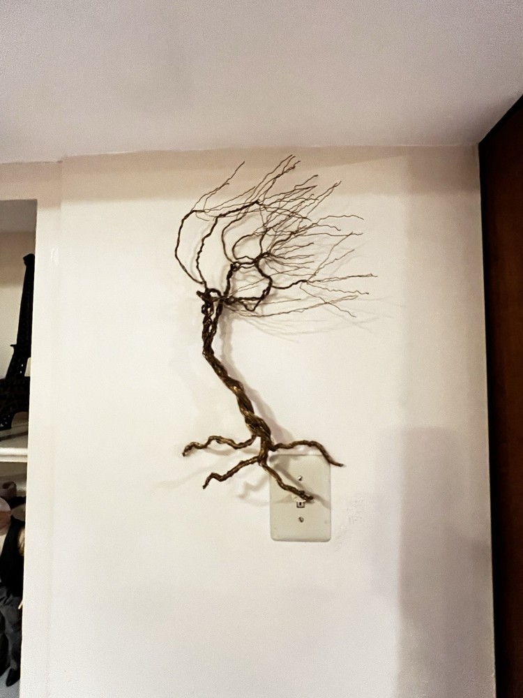Wind Blown Wire Tree Wall Hanging